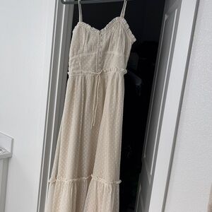 Patrons of Peace Cream Maxi Dress